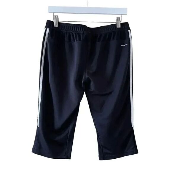 Adidas Capri Workout Pants Athletic Sporty Athleisure Soccer Pockets SZ M #1604 - Picture 5 of 12
